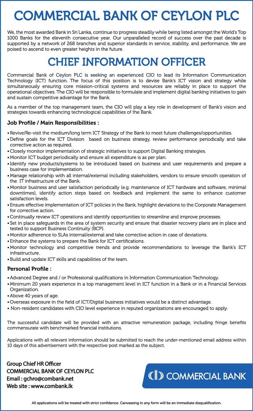 Chief Information Officer Jobs