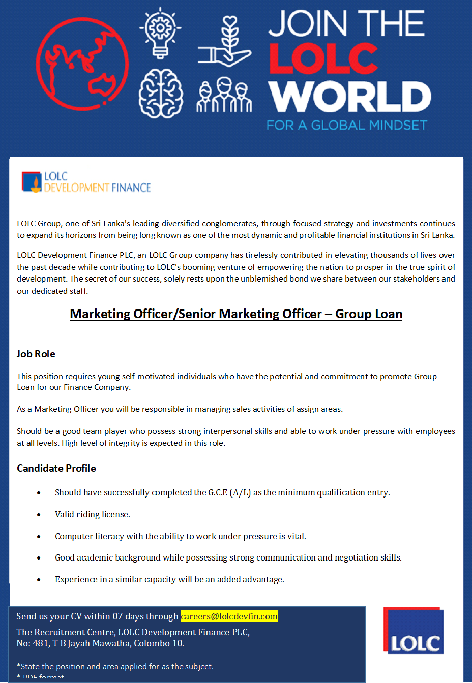 You are currently viewing Marketing Officer – GL