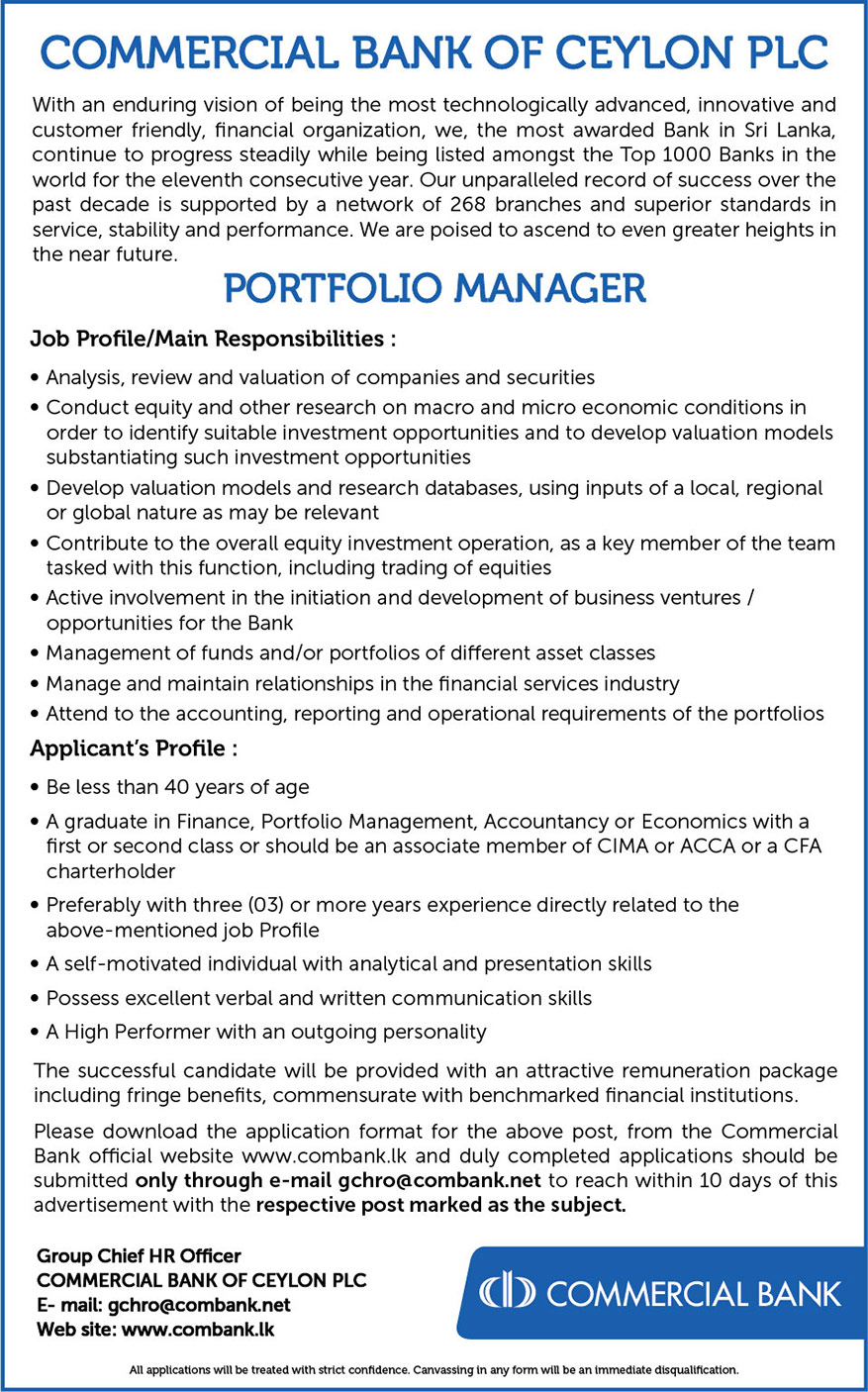 Portfolio Manager Jobs