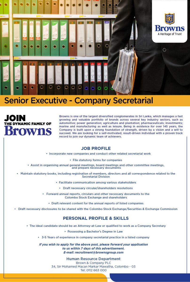 You are currently viewing Senior Executive – Company Secretarial