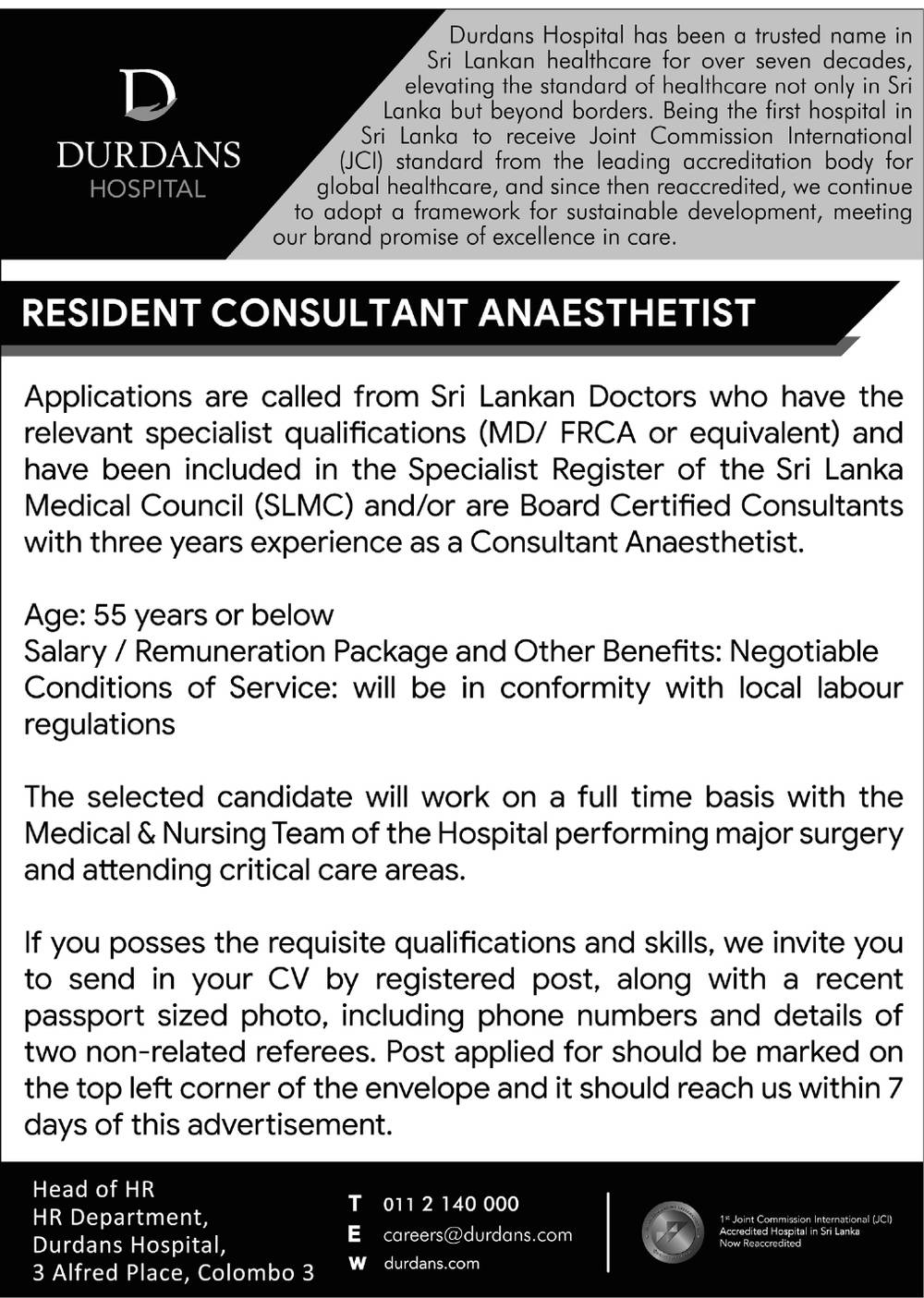 You are currently viewing Resident Consultant Anesthetist