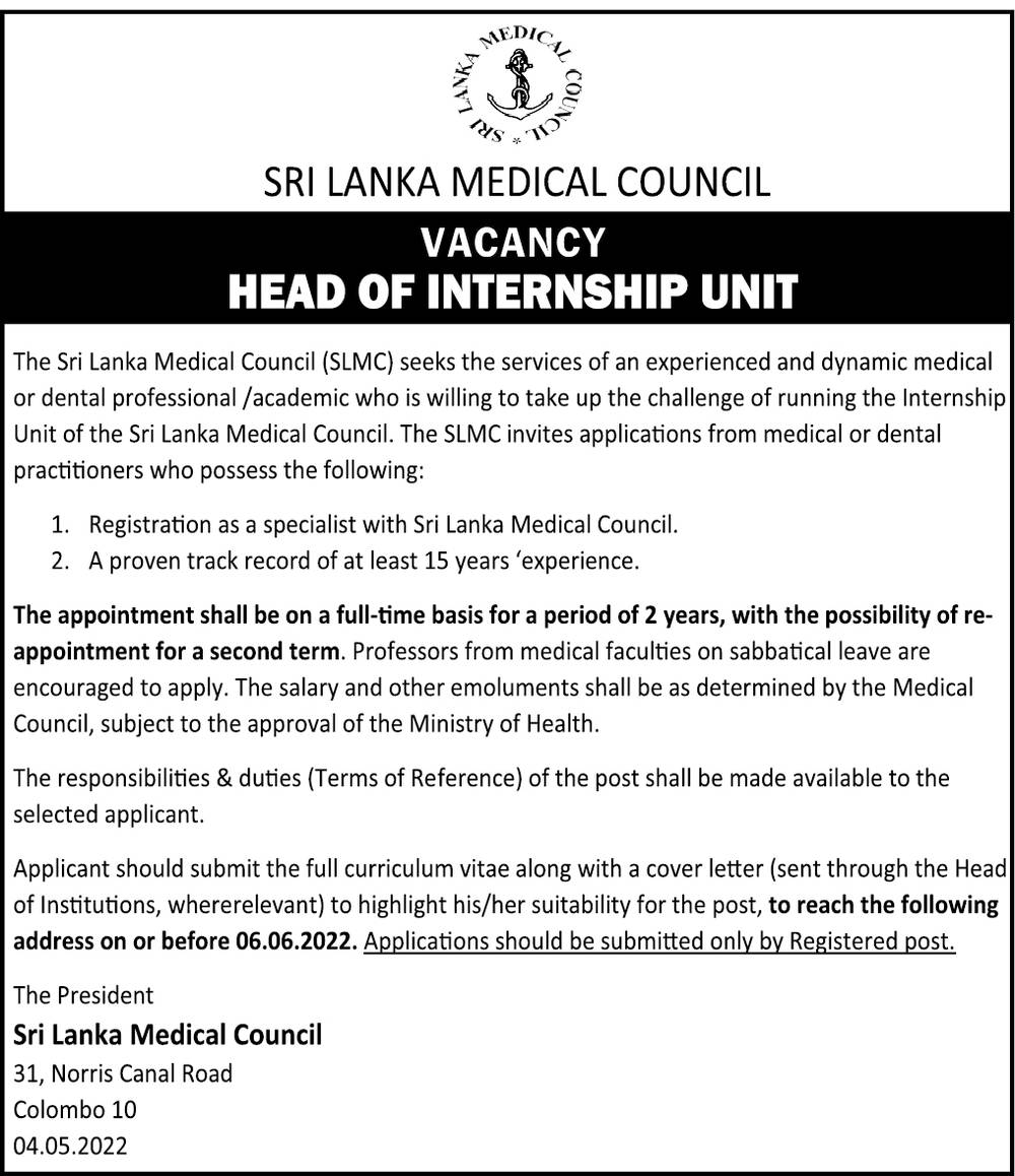 You are currently viewing Head of Internship Unit