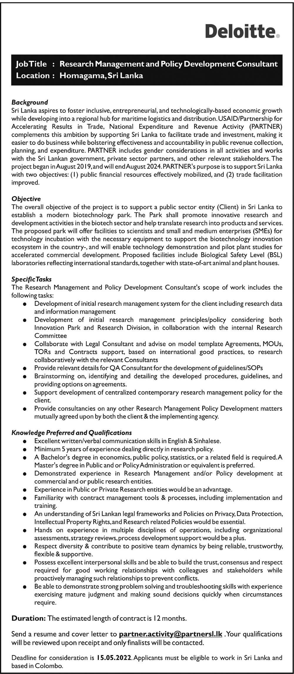 You are currently viewing Research Management and Policy Development Consultant