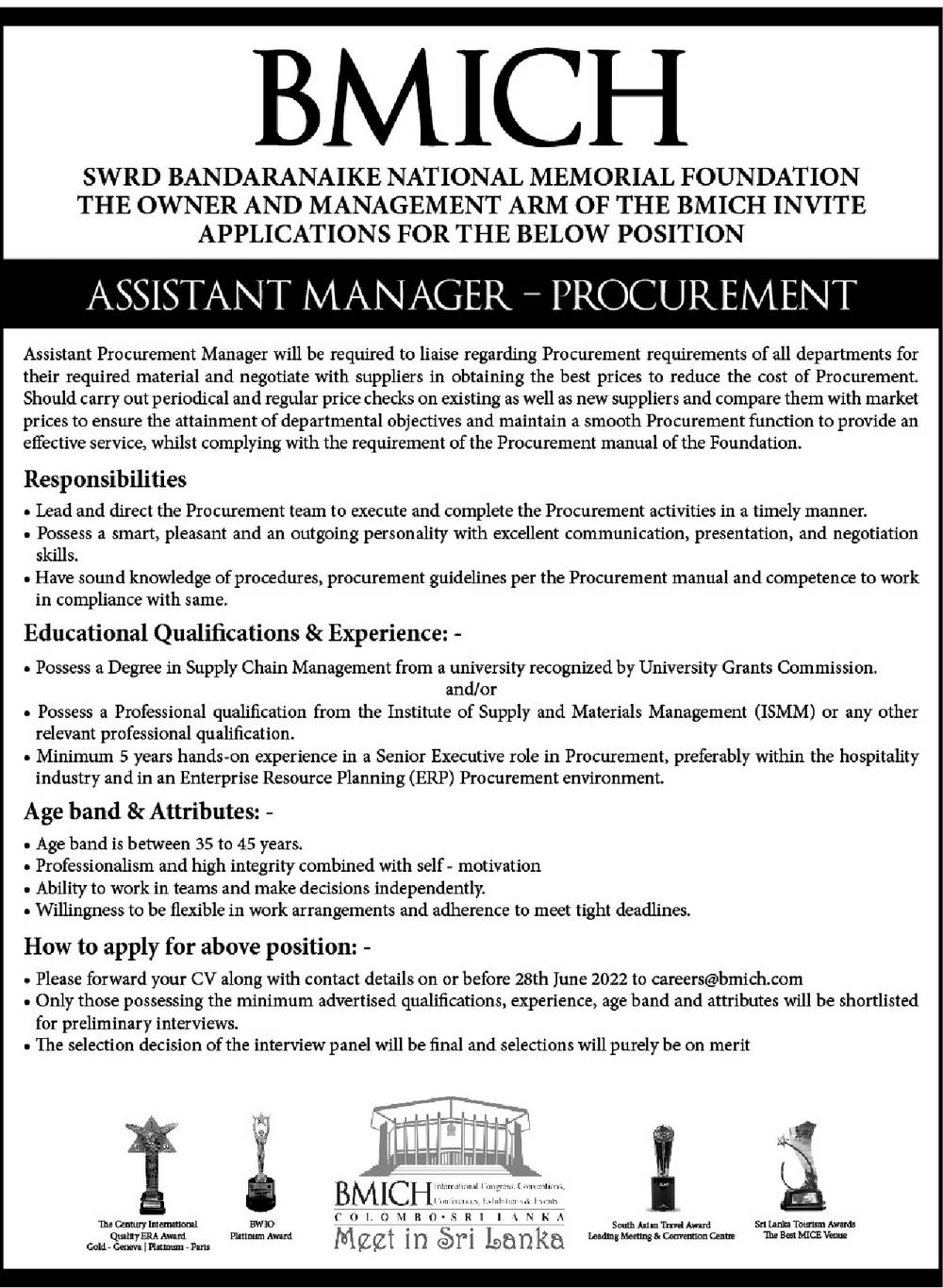 You are currently viewing Assistant Manager – Procurement
