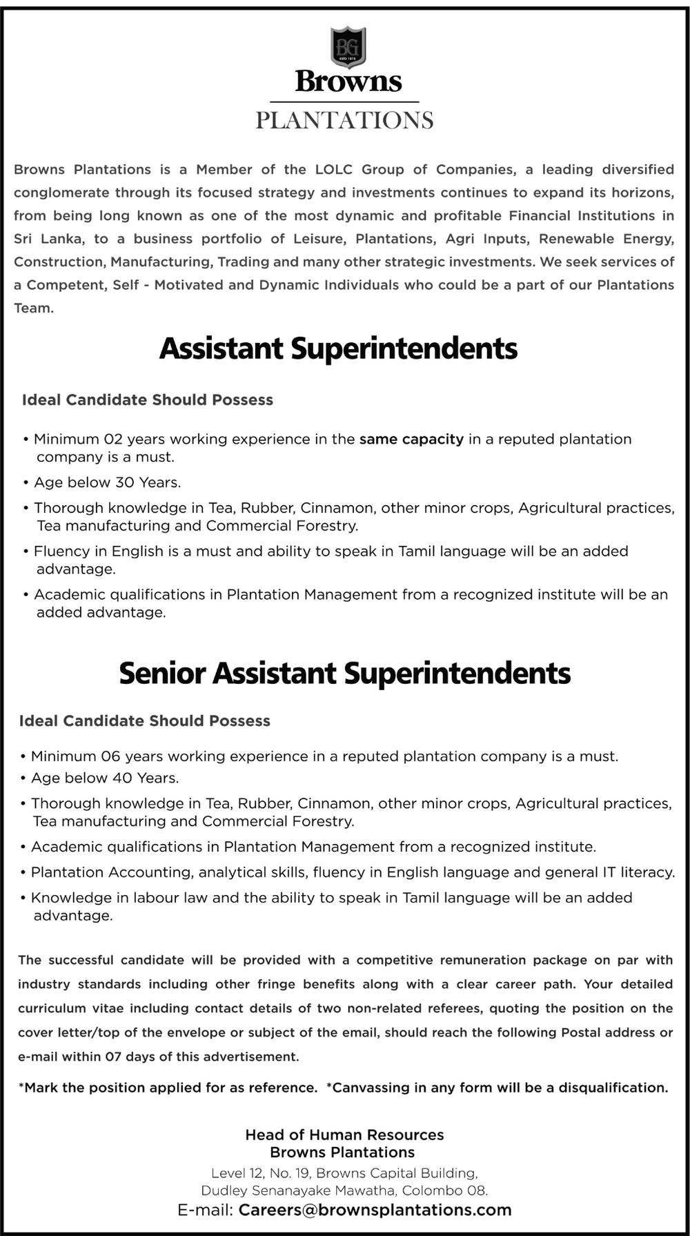 You are currently viewing Senior Assistant / Assistant Superintendents