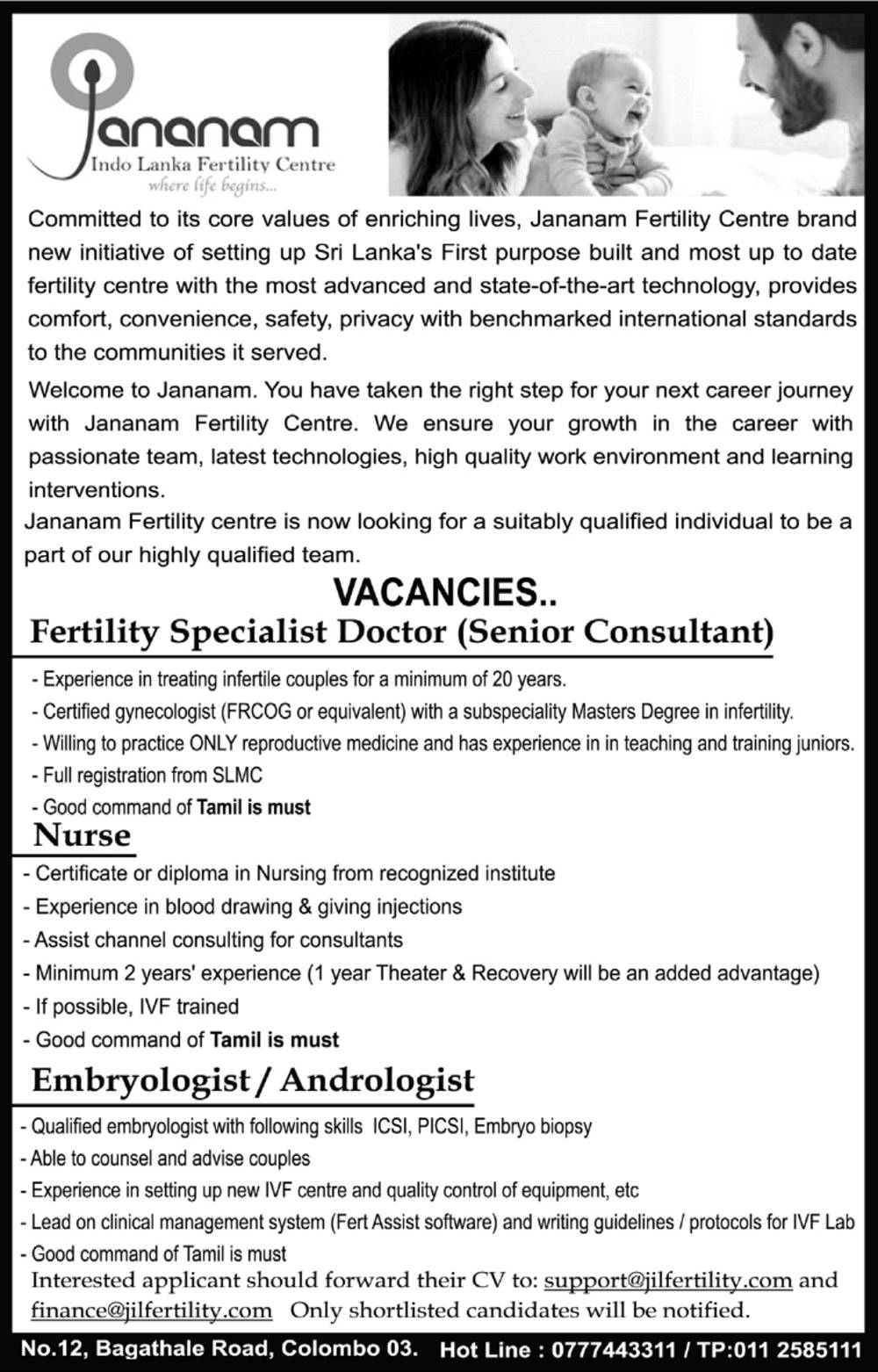 You are currently viewing Fertility Specialist Doctor / Nurse / Embryologist / Andrologist