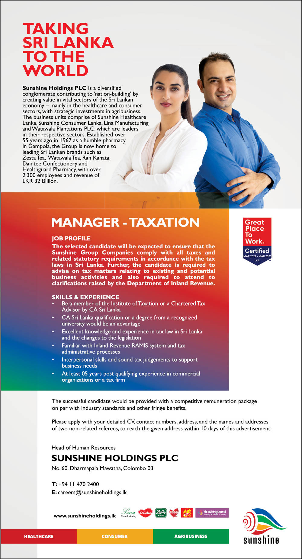 You are currently viewing Manager – Taxation