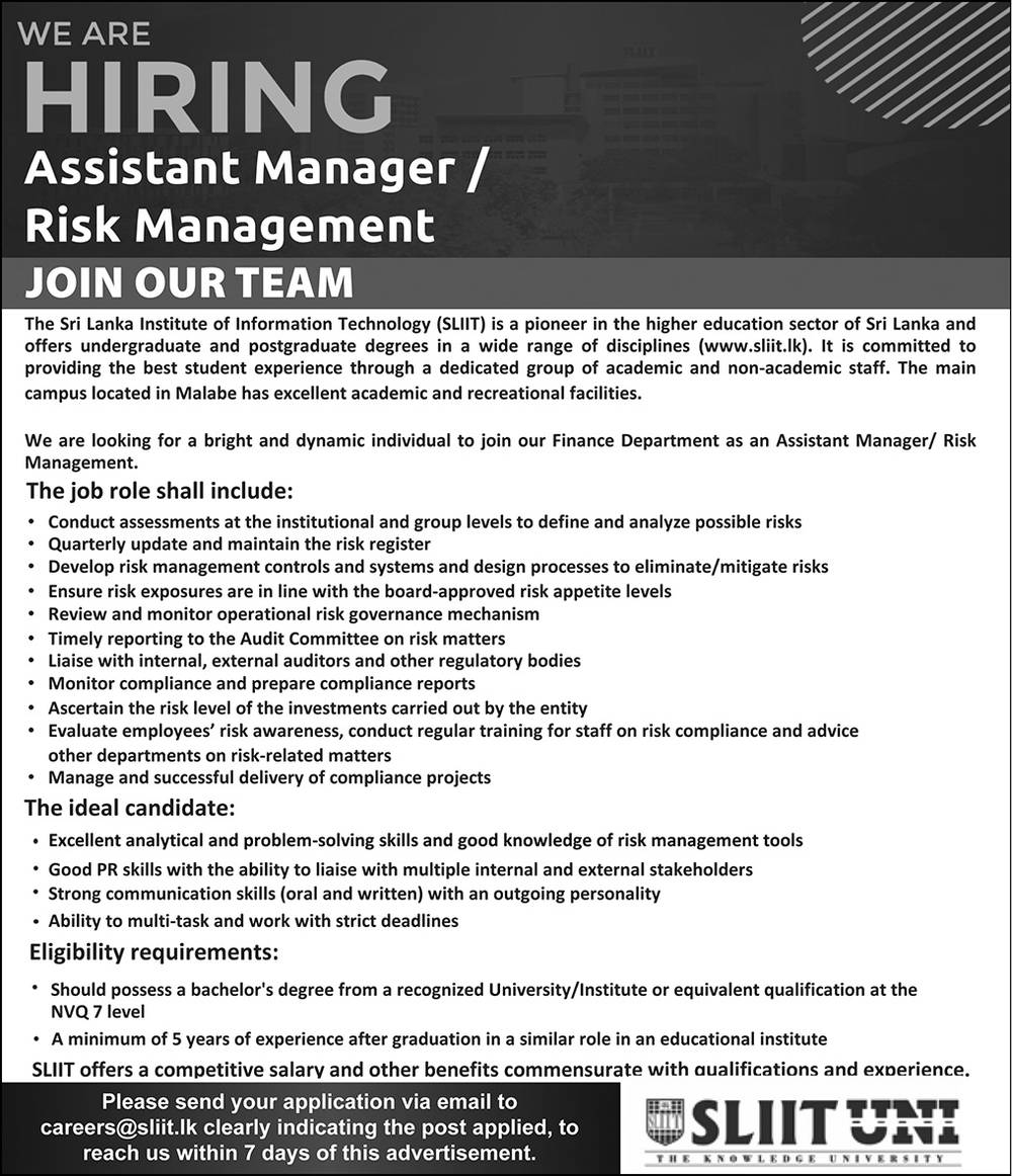 You are currently viewing Assistant Manager – Risk Management