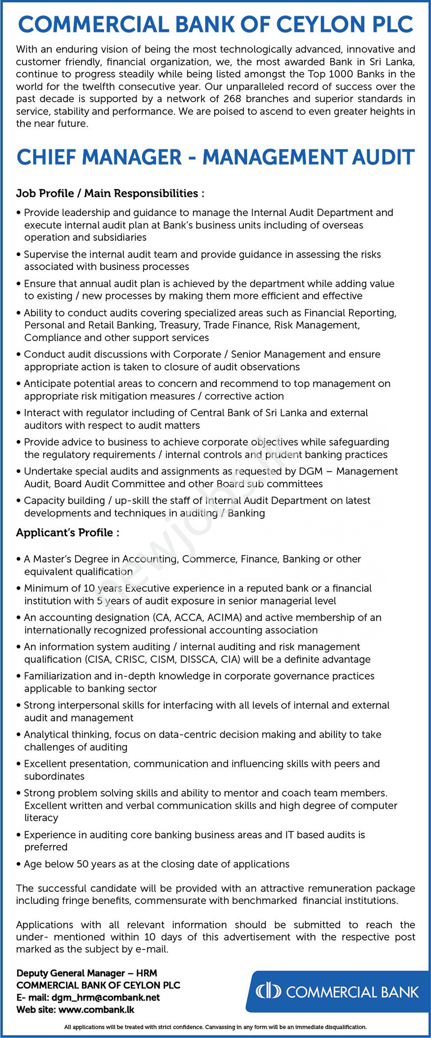 You are currently viewing Chief Manager – Management Audit