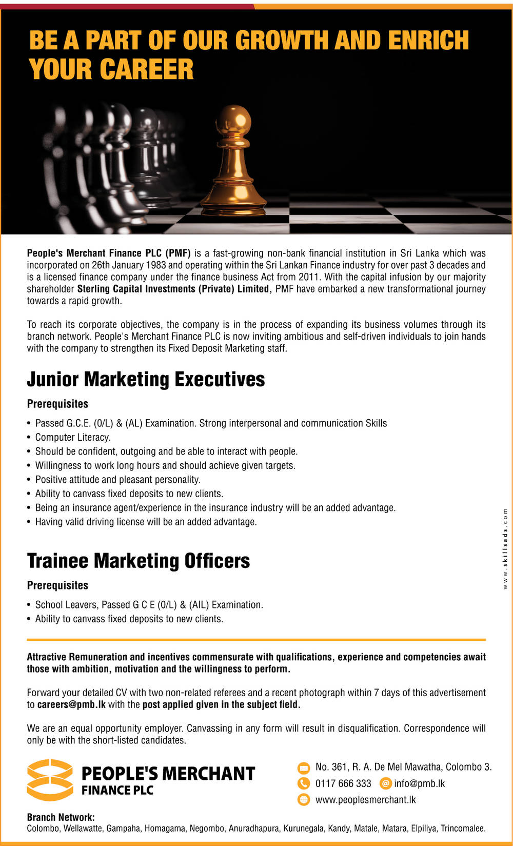 You are currently viewing Junior Marketing Executives / Trainee Marketing Officer