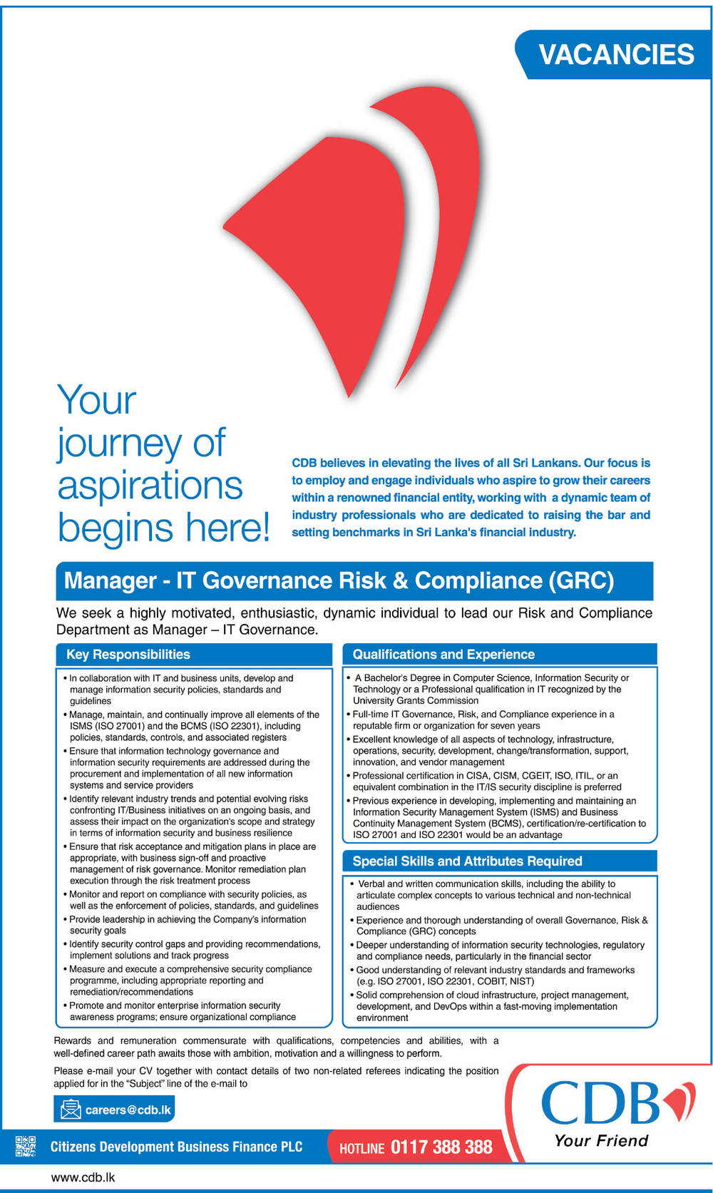 You are currently viewing Manager – IT Governance Risk & Compliance