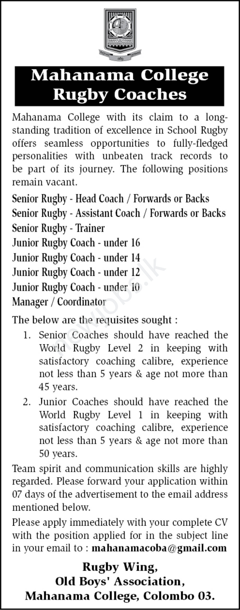 You are currently viewing Rugby Coaches