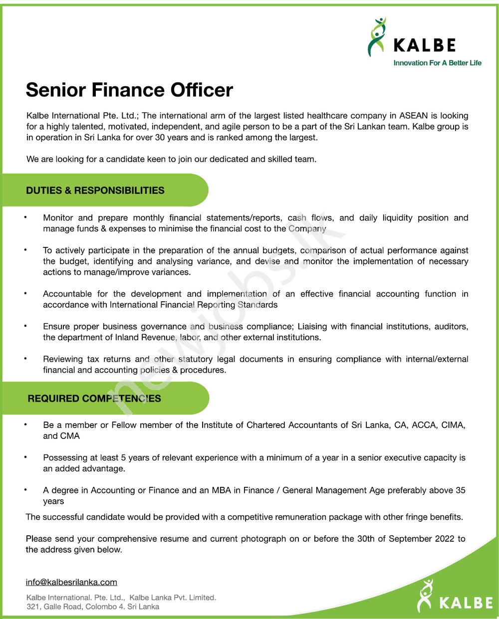 You are currently viewing Senior Finance Officer
