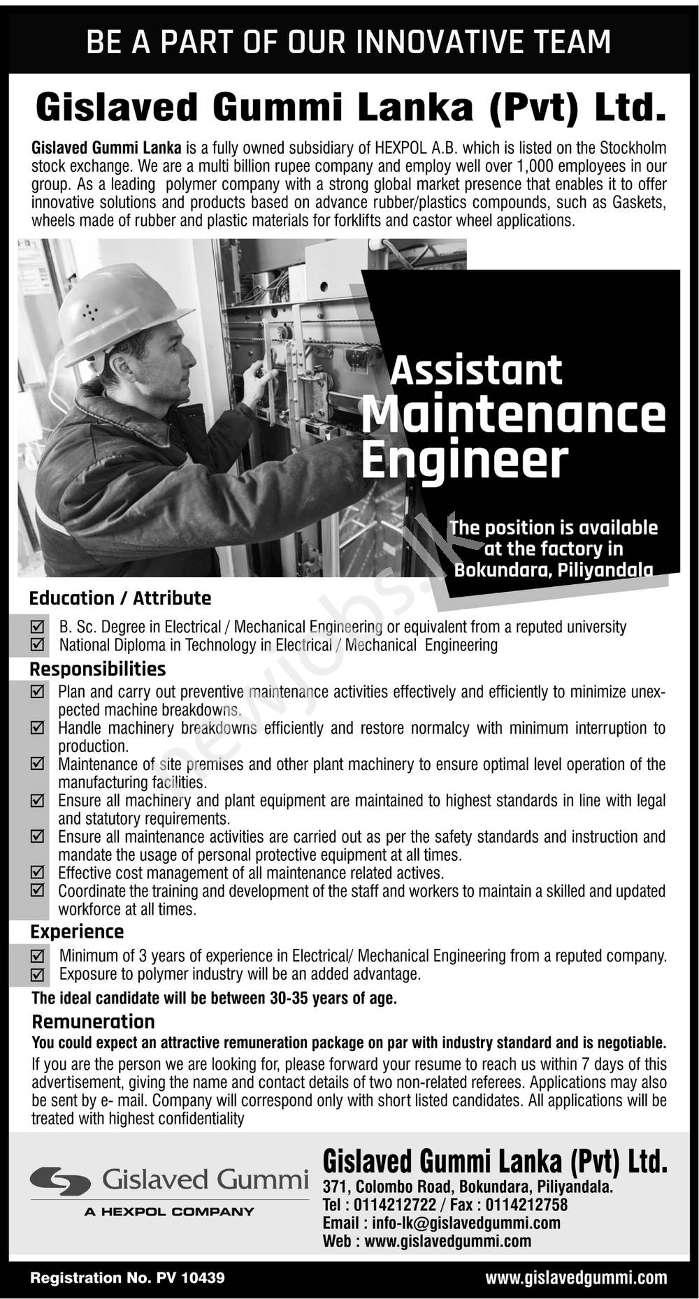 You are currently viewing Assistant Maintenance Engineer