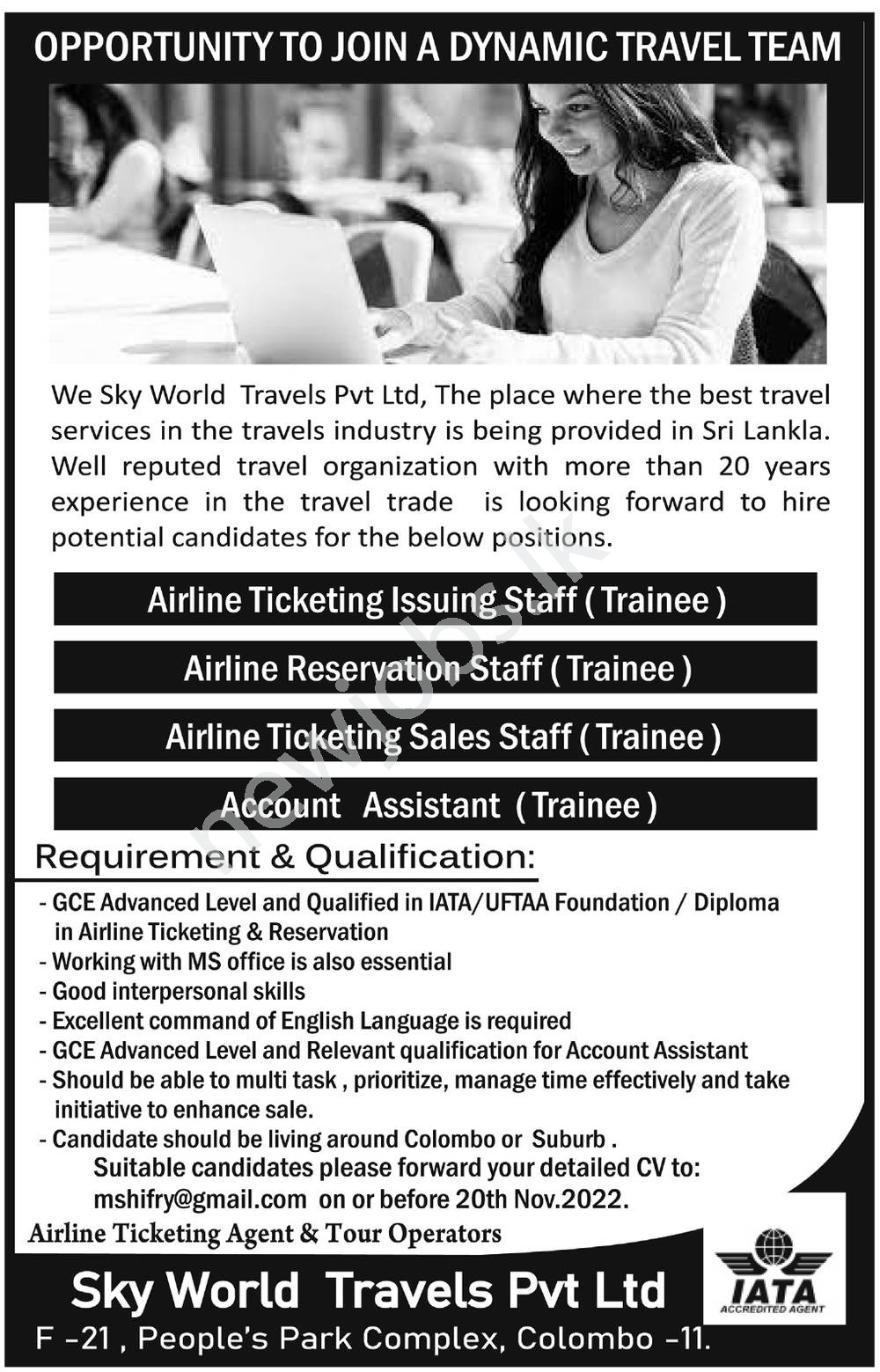 You are currently viewing Airline Ticketing Sales / Reservation Trainee