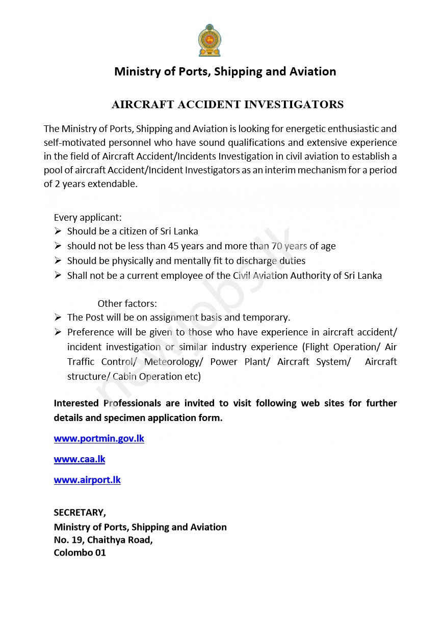 You are currently viewing Aircraft Accident Investigator Staff (8)