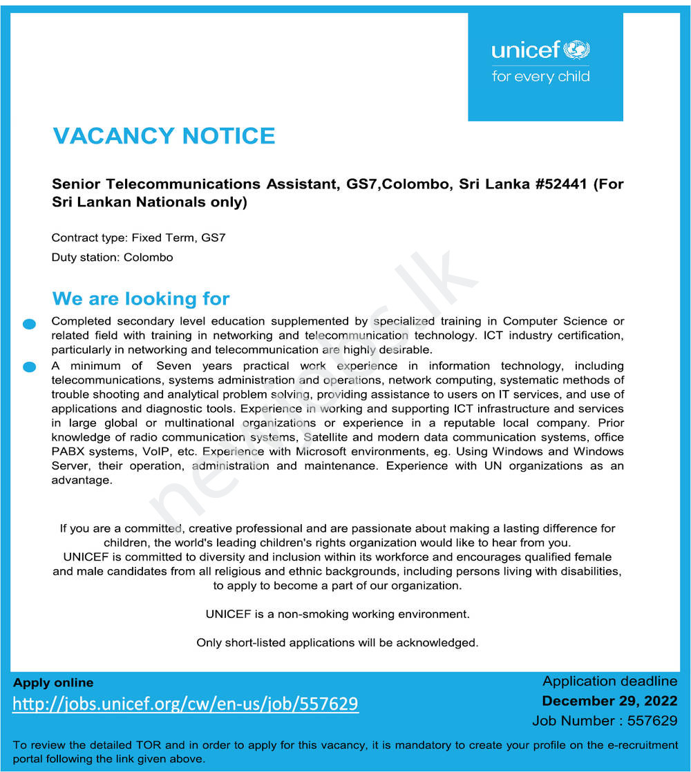 You are currently viewing Senior Telecommunication Assistant