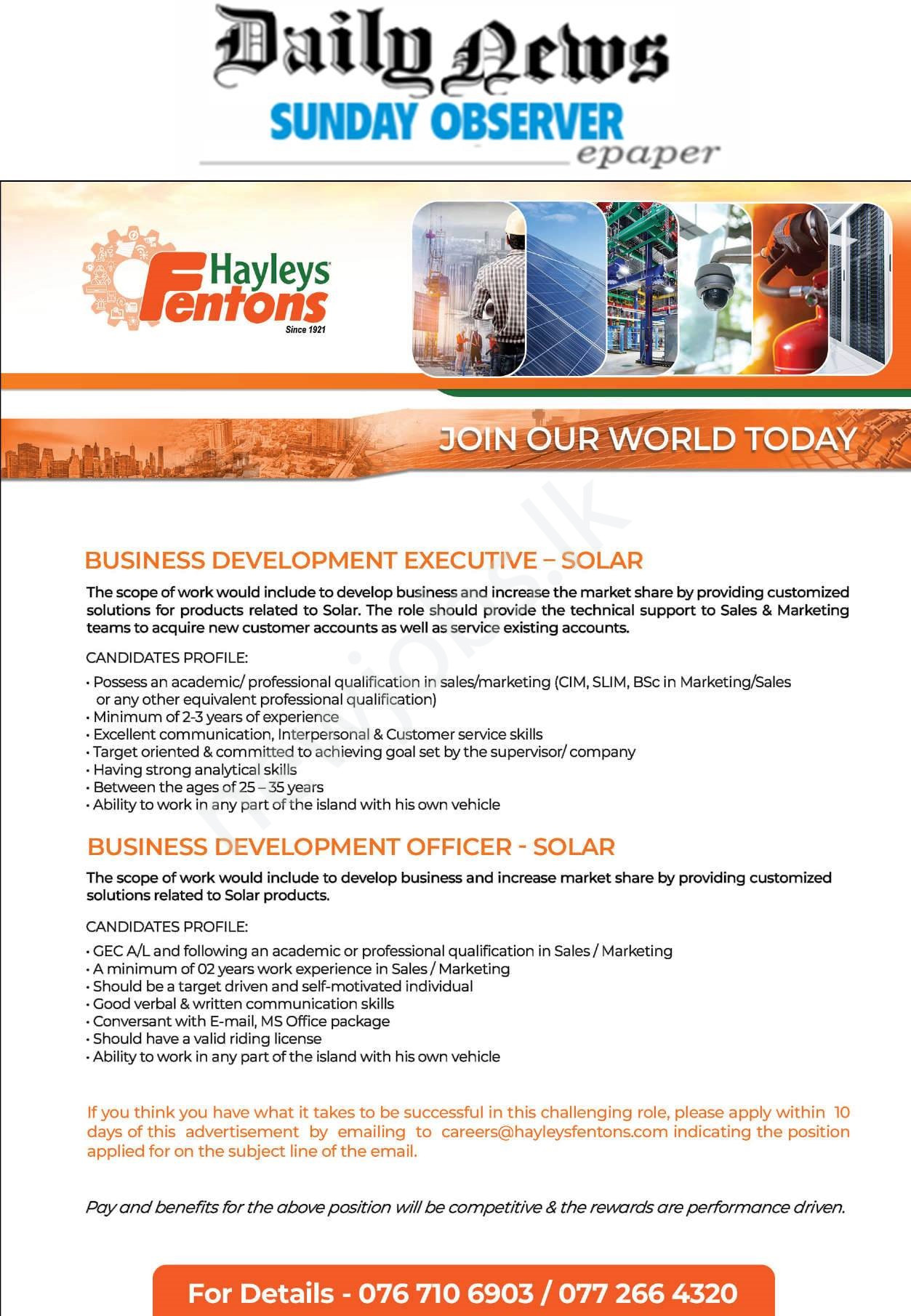 You are currently viewing Business Development Executive-Solar