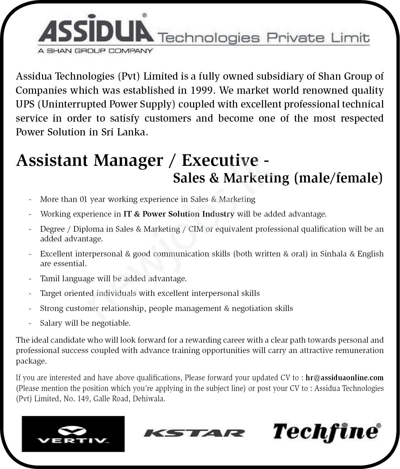 You are currently viewing Assistant Manager / Sales Executive