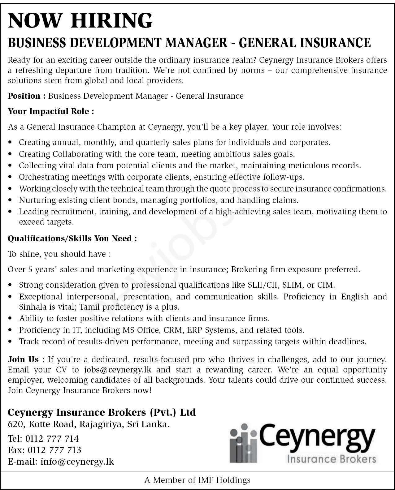 You are currently viewing Business Development Manager- General Insurance