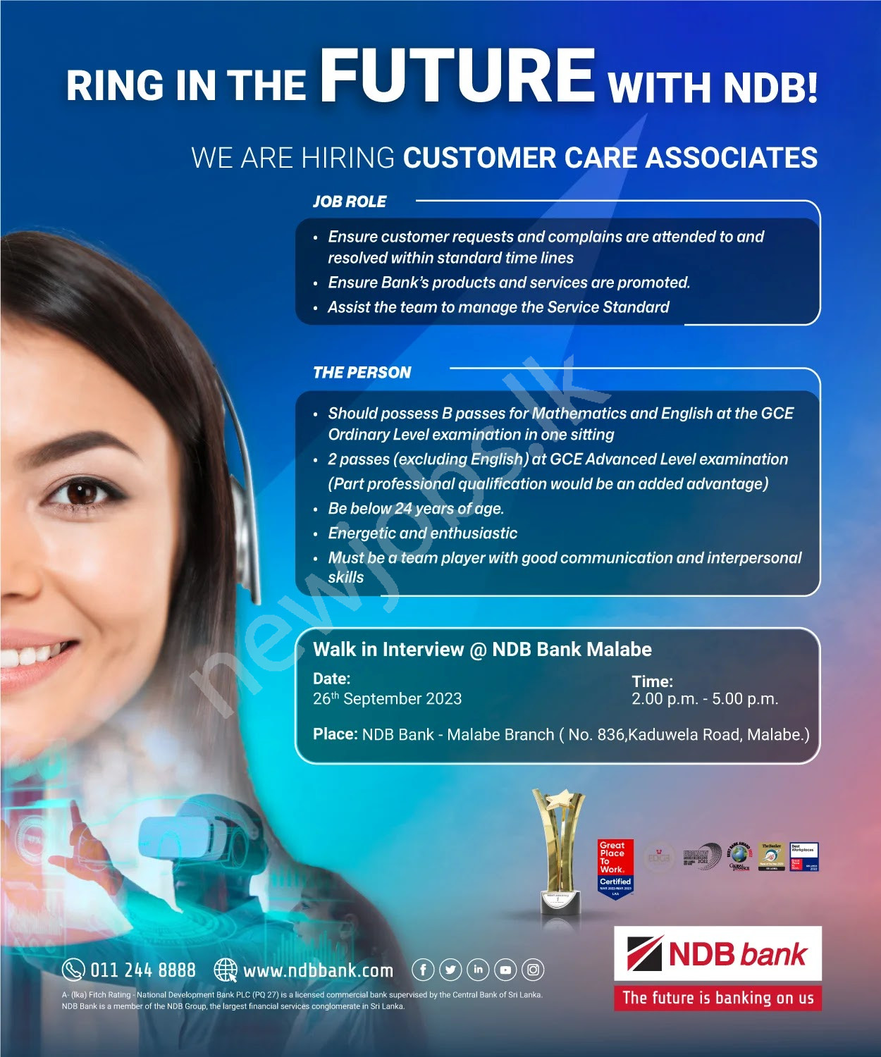 You are currently viewing Customer Care Associates – NDB Bank