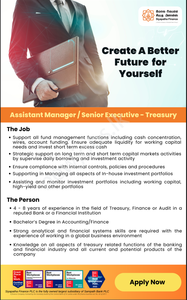 You are currently viewing Assistant Manager / Senior Executive – Treasury