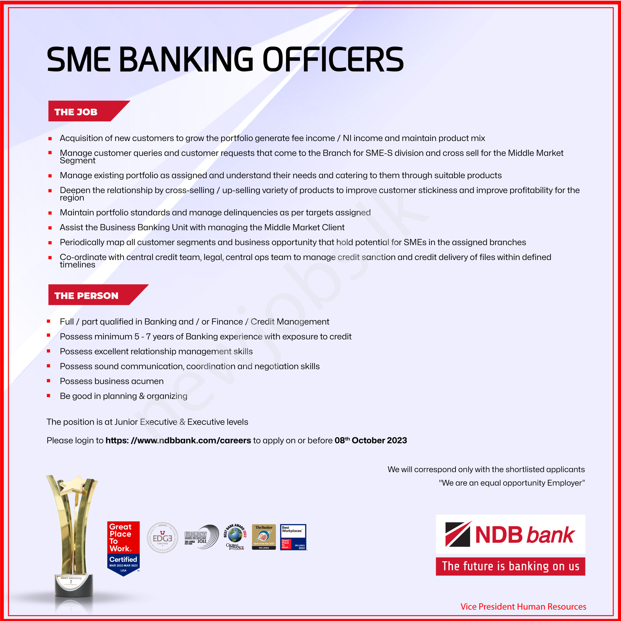 You are currently viewing SME BANKING OFFICERS
