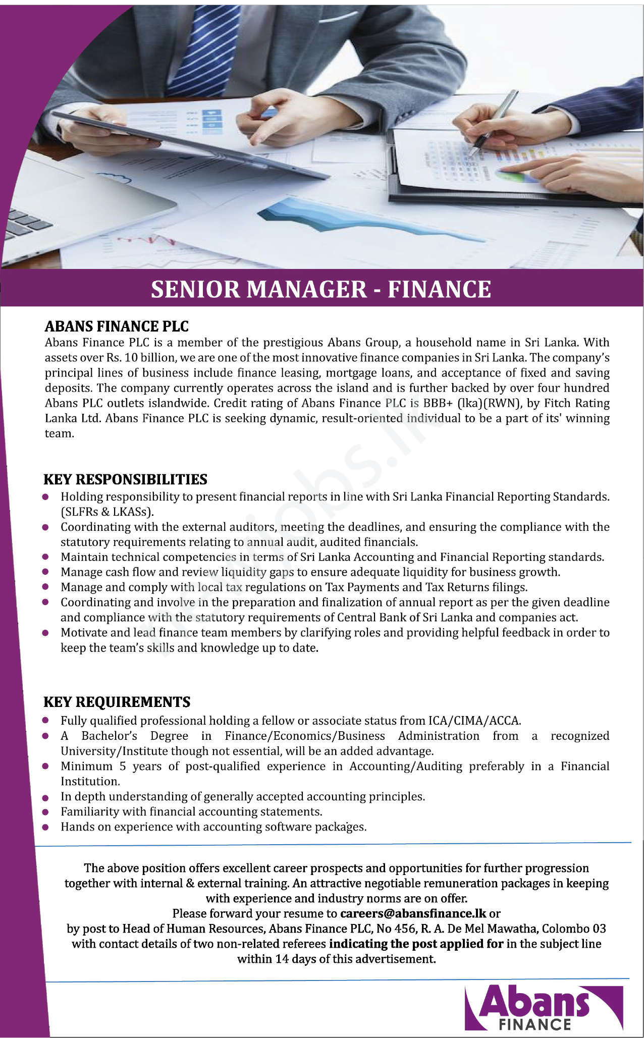 You are currently viewing Senior Manager-Finance