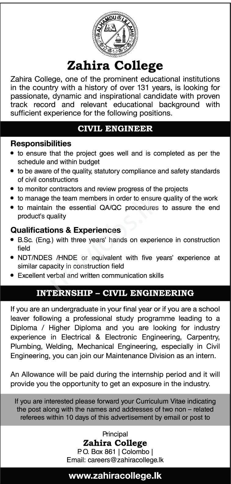 You are currently viewing Civil Engineer / Intern Civil Engineer