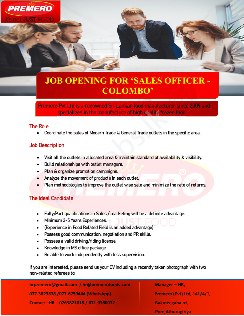 You are currently viewing Sales Officer