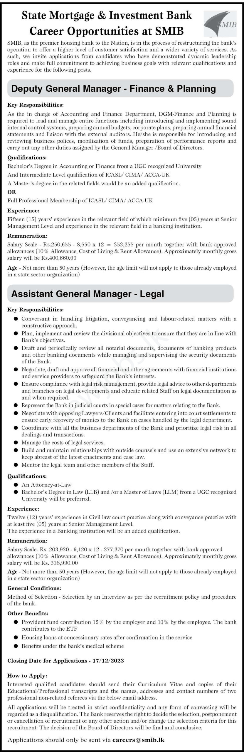 You are currently viewing Assistant General Manager – Legal