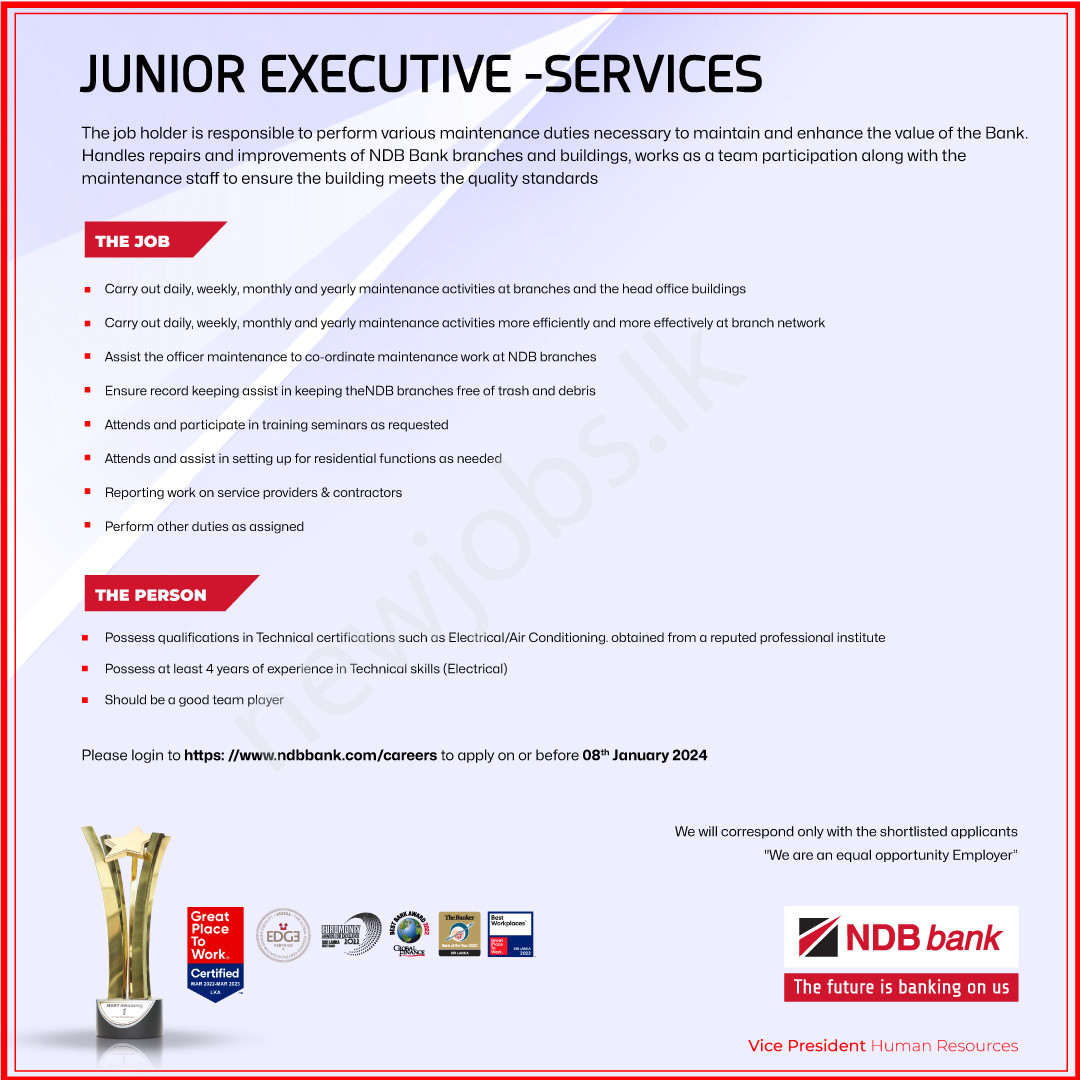 You are currently viewing Junior Executive (Services)