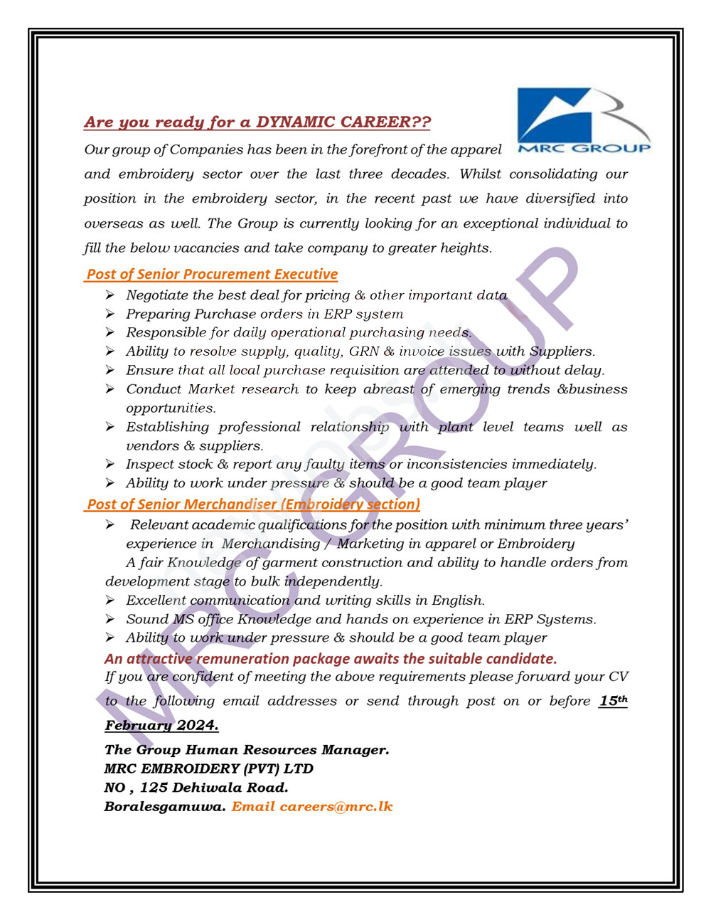 You are currently viewing Senior Procurement Officer