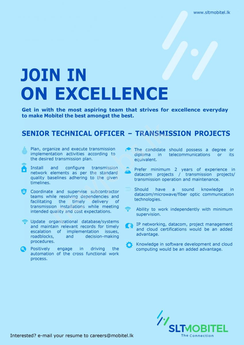 You are currently viewing Senior Technical Officer – Transmission Projects