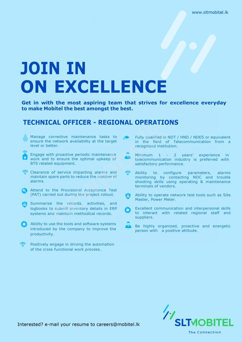You are currently viewing Technical Officer – Regional Operations